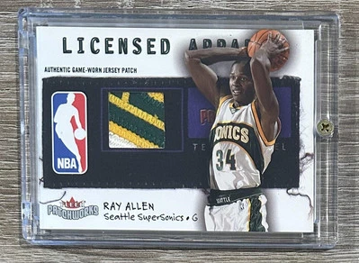 2003-04 Fleer Patchworks #LA-RA Ray Allen Licensed Jersey Patch #/100 - Image 1 of 2