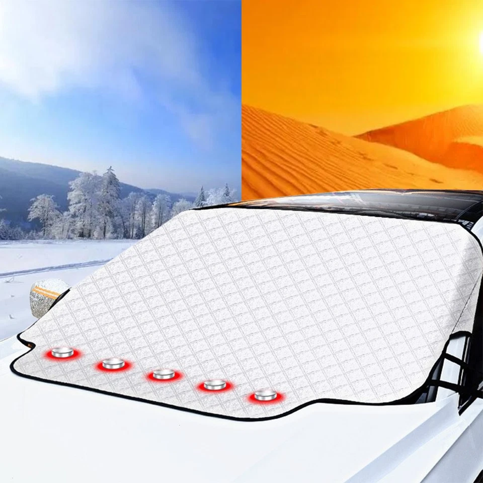 Car Truck Windshield Cover Winter Snow Ice Rain Frost Guard Sun Shade Outdoor - Image 1 of 4