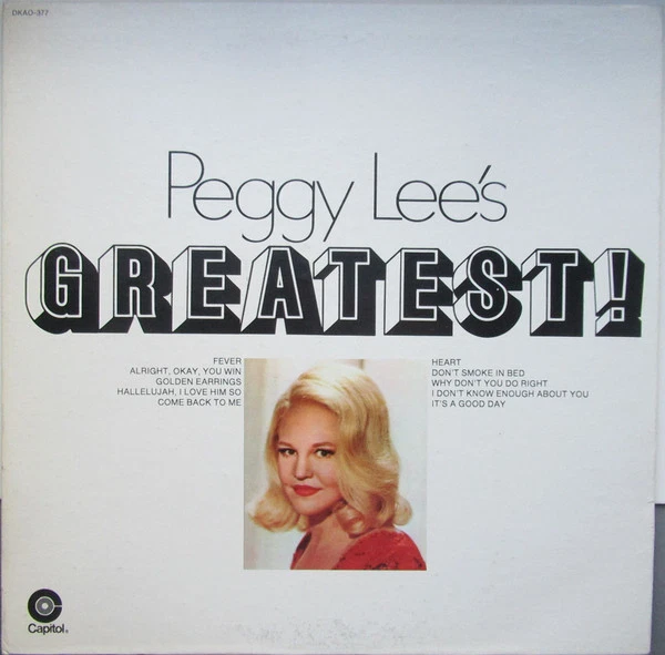 Peggy Lee - Peggy Lee s Greatest! / NM / LP, Compilation - Image 1 of 1