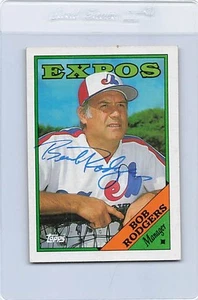 1988 Topps #504  Bob Rodgers Expos Signed Auto *K9833 - Picture 1 of 2