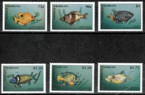 Antigua 1997 - Fish Marine Life - Set di 6 francobolli - Scott #2123-8 - MNH - Foto 1 di 1