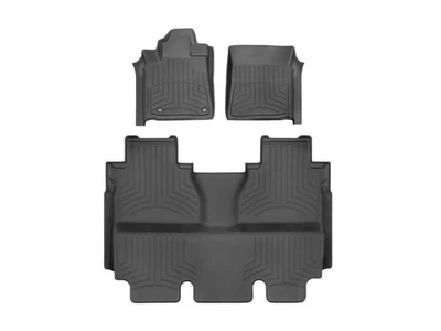 WeatherTech FloorLiner HP for 2014-2021 Toyota Tundra - 1st & 2nd Row, Black - Image 1 of 4