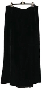 VIE by VICTORIA ROYAL Black Velvet Long Maxi VINTAGE VELVET SKIRT Sz 20 1X 2X - Picture 1 of 6