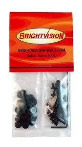 40 BLACK 2-56 Hexhead Button-Head Screw-In Rivets, Washers & Wrench For Customs - Picture 1 of 4