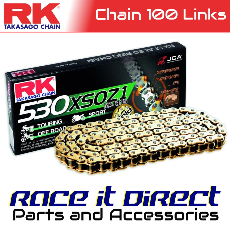 Corrente RK para Honda CB450 T Hawk EUA 1982 anel RX dourado - Imagem 1 de 4