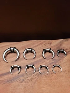 8 Steel Septum Pinchers Stretching Kit Tapers 0g 2g 4g 6g 8g 10g 14g ear gauges - Picture 1 of 1