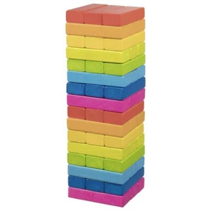goki Geschicklichkeitsspiel Wackelturm Regenbogen Balance-Turm Holzturm bunt - Bild 1 von 2