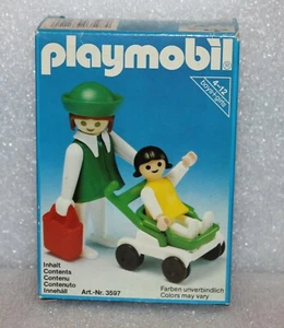 Playmobil 3597 Mother With Child And Buggy New / Ovp Misb Klicky - Picture 1 of 3