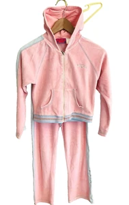Cutie Girls Athletic Jogger Active Outfit 2Pc Set Hoodie Jacket Pant Size 7 Pink - Picture 1 of 8