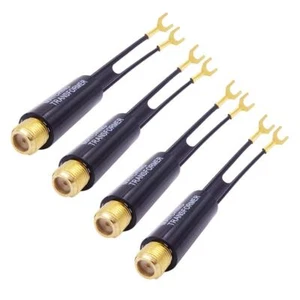 4 Pack Gold Plated 75 Ohm To 300 Ohm Uhf/vhf/fm Matching Transformer Converter - Picture 1 of 6