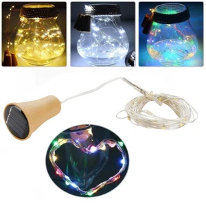 Solar Bottle Fairy String Lights Battery Christmas Wedding Party Decor 20 LED 2M - Picture 1 of 20