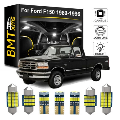 10x Interior LED Package Bulb Kit White For Ford F150 F-150 1989-1996 Map Lights - Image 1 of 4