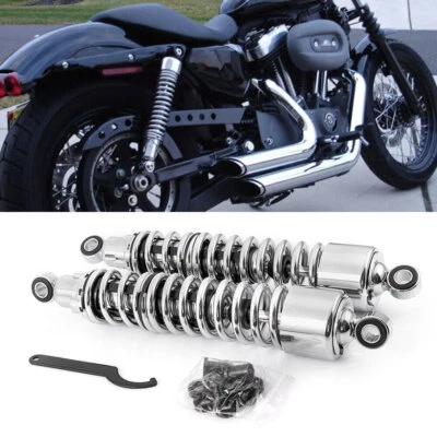 For Yamaha TT500 1976-1981 XT500 1976-1979 Pair 15" Chrome Rear Shocks Absorber Foto 1 de 4