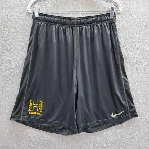 Hawaii Rainbow Warriors Men Activewear Shorts XL Black Dri-Fit Baseball Swoosh Cover
