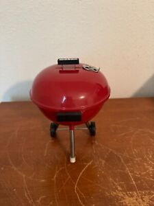 Weber Mini Grill 8" x 6" Teleflora Gifts Red Metal w/ Wood Handles