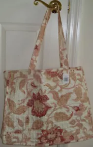 TESSUTO multicolore POLIESTERE trapuntatoTOTEshoppingPannolinoBeach borsa a tracolla15hx18wx4 - Foto 1 di 8