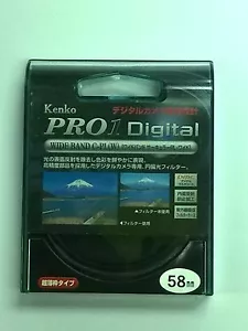 Kenko 58mm Pro1 Digital WIDEBAND CIR Circular Polarizer CPL C-PL (W) Filter - Picture 1 of 1