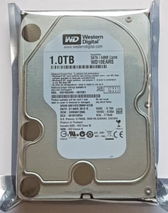 1 TB SATA Western Digital WD10EARS-00Y5B1 5400rpm 3.5 " Hard Drive Recertified - Picture 1 of 1