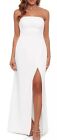 Aqua WHITE Women's Sleeveless Gown, US 10