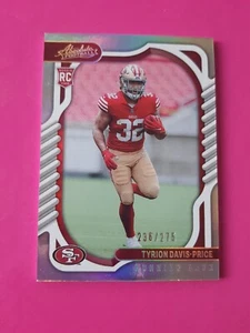 2022 Panini Absolute Rookies Spectrum /275 Tyrion Davis-Price #126 Rookie RC - Picture 1 of 3