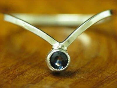 835 Anello IN Argento Con Spinello Ricoperto / Vero Argento / 1,0g / Rg 55 - Immagine 1 di 4