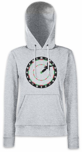 COACH Felpa con cappuccio donna Freccette Bullseye giocatore sportivo allenatore freccette frecce