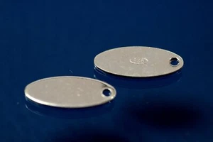 1 x Stempelplättchen 5x12mm 925-er Silber Plättchen für Logo Stempel 206-1E100 - Bild 1 von 1