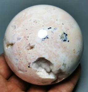 Sammlung! NATÜRLICHER rosa OZEANJASPIS Geode QUARZKRISTALL Kugel Kugel HEILUNG - Bild 1 von 12