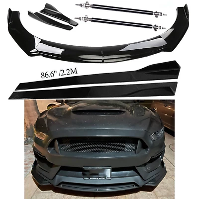 For Dodge Ram 1500 Front Rear Bumper Lip Spoiler Body Kit Splitter Side Skirt - Image 1 of 4