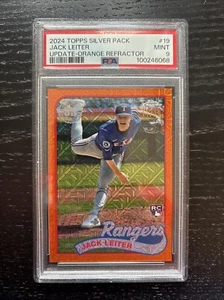 2024 Topps Update 1989 Silver Pack Jack Leiter RC Orange /25 Rangers PSA 9 Mint - Bild 1 von 1
