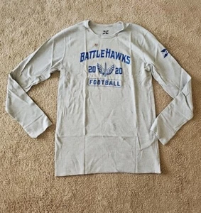 XFL St. Louis Battlehawks Gray Long Sleeve Thermal T-shirt Football Size L NEW - Picture 1 of 5