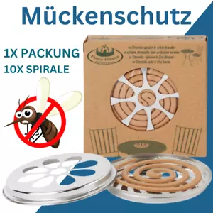 1x10 Citronella Mücken Spiralen mit Blechdose – Anti Mücken Terrasse Garten ✅ - Bild 1 von 11