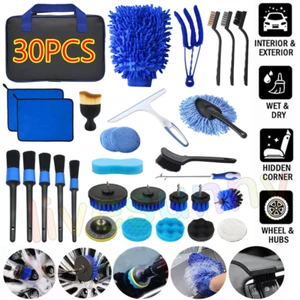 30PCS Car Detailing Wash Brush Set,Car Cleaning Kit for Interior Exterior.Wheels - Picture 1 of 10