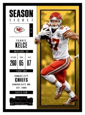 2017 Panini Contenders  #68 Travis Kelce - Kansas City Chiefs - Image 1 of 2