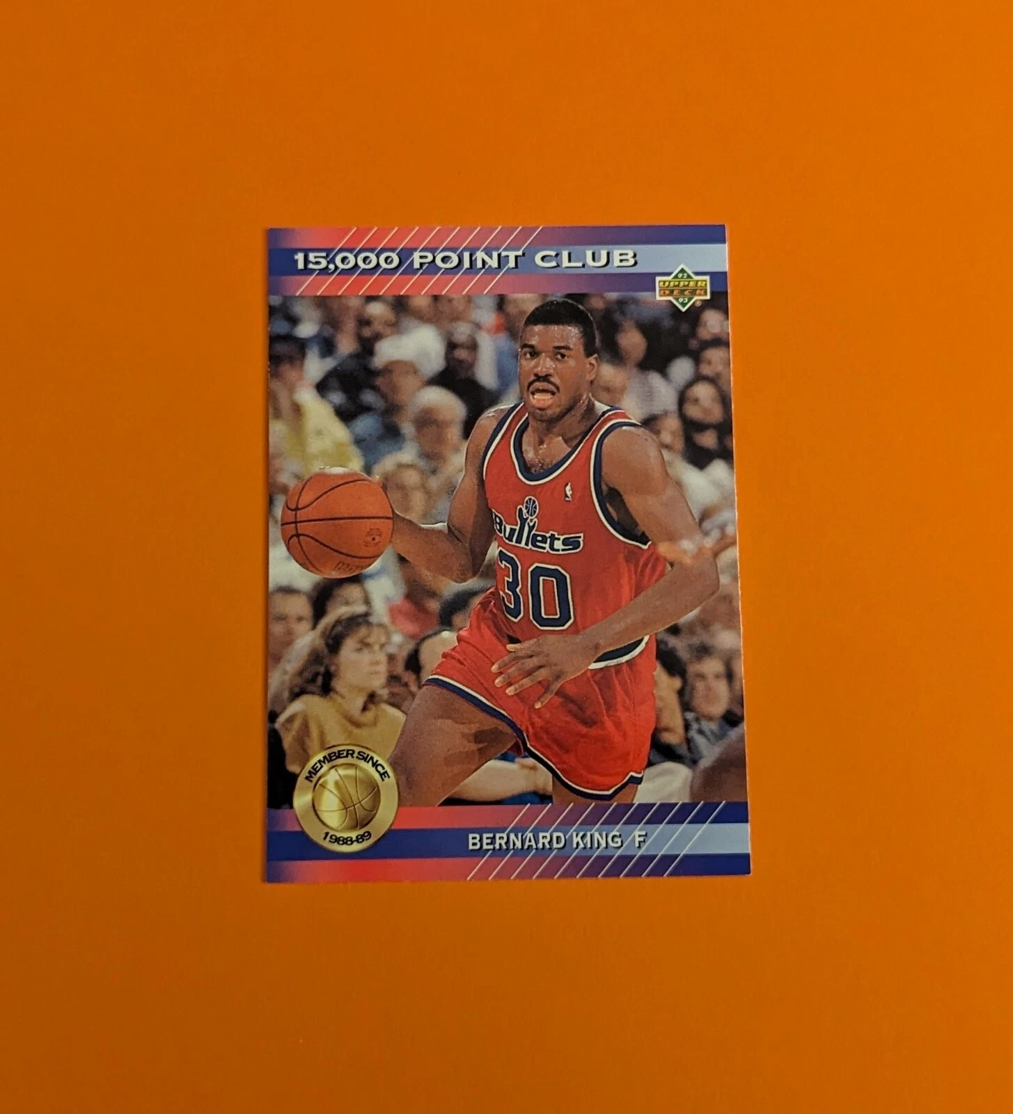 1992-93 Upper Deck Bernard King 15000 Point Club #PC17 - Washington Bullets