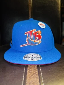 2023 Topps Lids x Mitchell & Ness Tampa Bay Rays Fitted Hat Cap w/ Pin - QTY - Picture 1 of 4