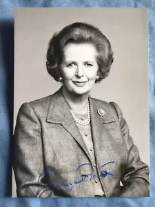 More details for margaret thatcher signed photo from 1987
