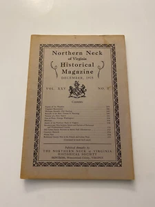 K6) Northern Neck Virginia Historical George Washington Revolution 1975 PB - Imagen 1 de 2