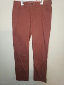 J.Crew Khaki Chino Pants mens 32X32 The Sutton Flat front straight maroon - Picture 1 of 16