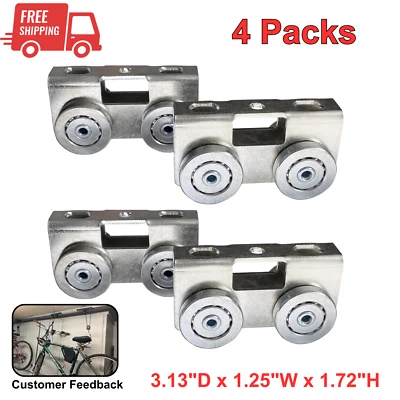 HI FLAME 4 Wheel Light Duty Trolley Assembly For Use with All 1-5/8 Taller Strut 4 PACK