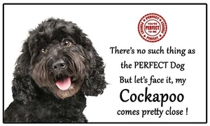 Cockapoo Perro Negro Regalo - Perro Perfecto - Divertida Novedad Flexible 6" x 4" Imán - Imagen 1 de 2