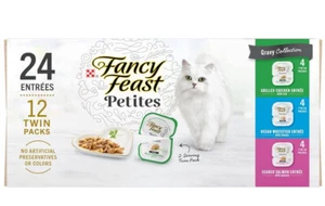 Purina Fancy Feast Gourmet Wet Cat Food Variety Pack, Petites Gravy Collection, - Picture 1 of 9