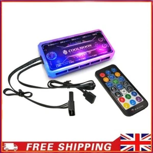 RGB Fan Controller 12cm Remote Control Computer Case 12V PC Cooling Chassis Fans - Afbeelding 1 van 7