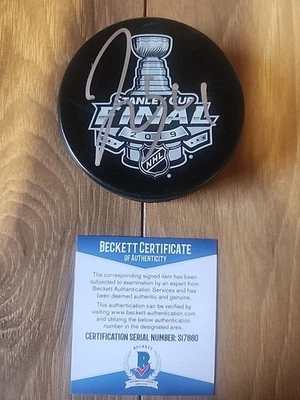 Jake Allen 2019 Cup Finals firmado autografiado certificado de autenticidad Bas Beckett #S17880 Foto 1 de 2