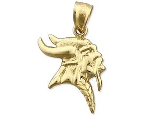 Dije cabeza vikinga oro 14K - Imagen 1 de 6