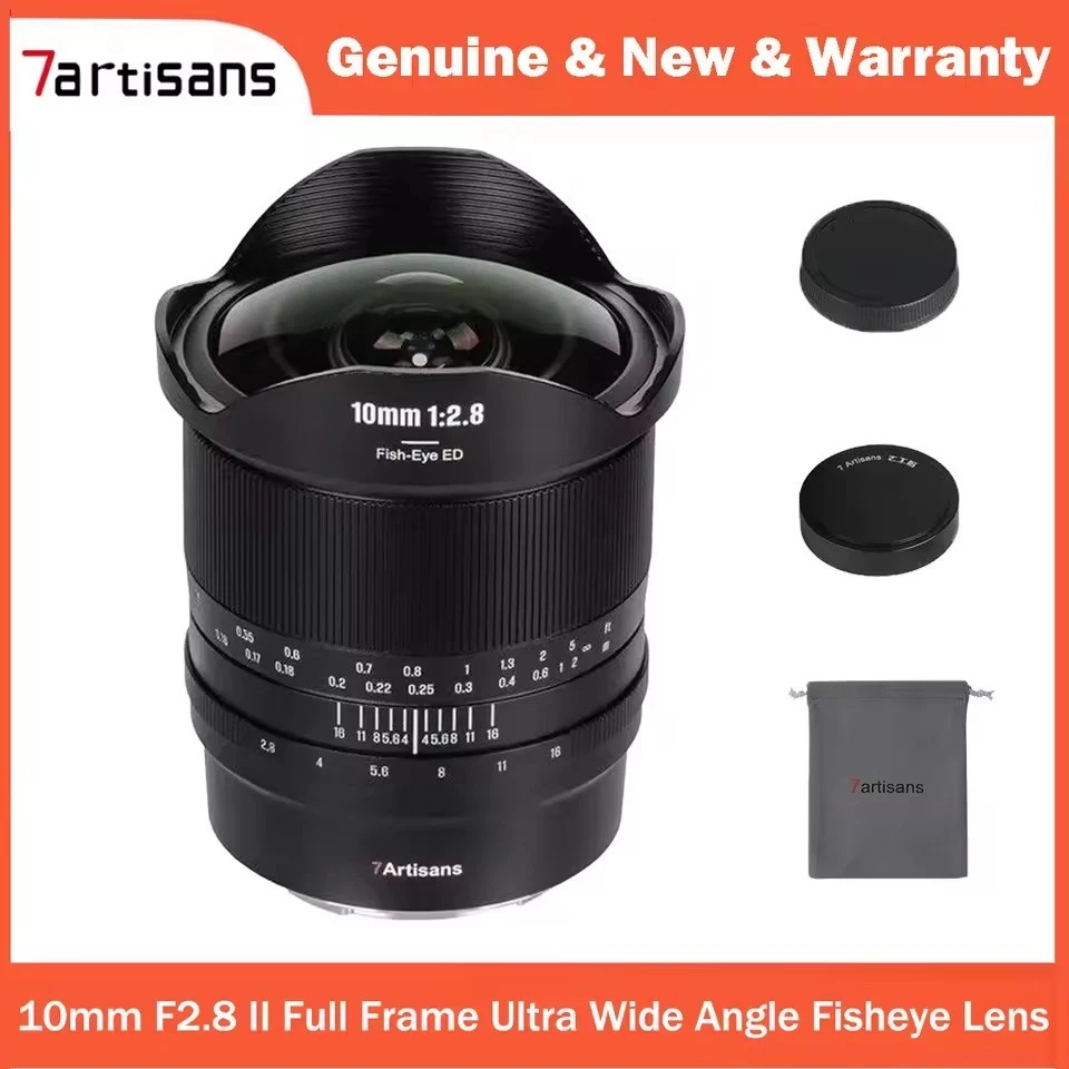 7artisans 10mm F2.8 II V2 Full Frame Fisheye Lens For Canon Nikon Sony L-Mount  - Image 1 of 4