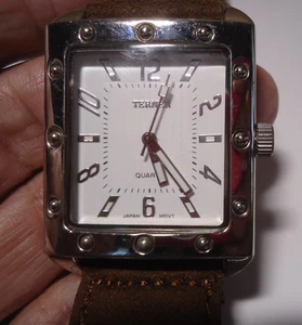 TERNER HERREN UHR neue Batterie RECHTECKIG 35m x 38m funktioniert K-10886 - Bild 1 von 7