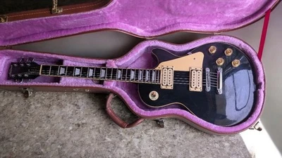 Aria Pro II Ls-450 70s Single Cutaway HH Electric Guitar Black with Case - Image 1 of 4