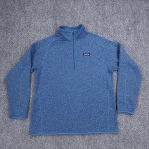 Patagonia Jacket Women XL Blue Better Sweater 1/4 Zip Quarter Fleece Pullover - Picture 1 of 12