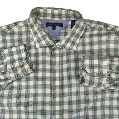 Tommy Hilfiger Dress Shirt Button Front Men 18-34/35 (XXL 52") Plaid Long Sleeve - Image 1 of 4